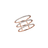 BAGUE GRAPHIQUE OR ROSE