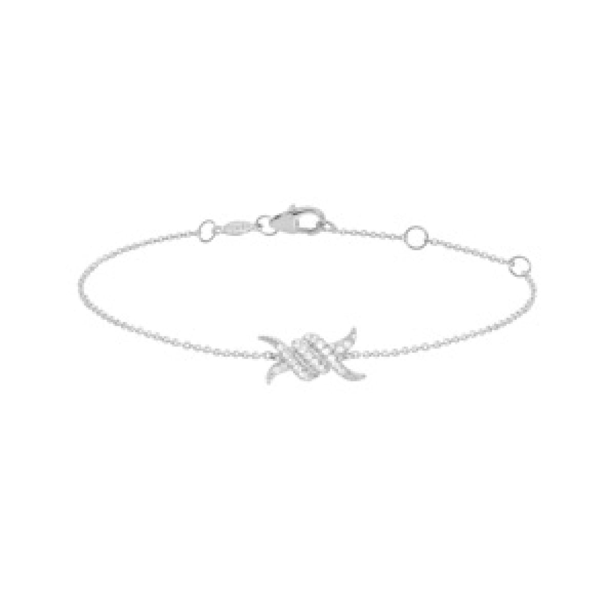 BRACELET BARBELE OR BLANC
