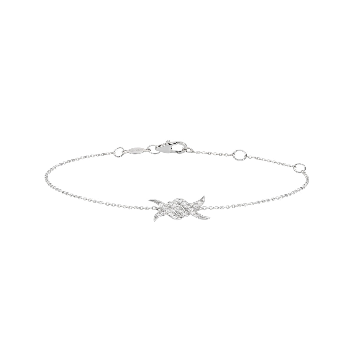 PrixTroca:390€_VentesTroca:0_QtyTroca:1_ST:0%_Bracelet Barbelé en Or blanc 18K serti de diamants - Blanc