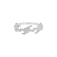 BAGUE BARBELE OR BLANC