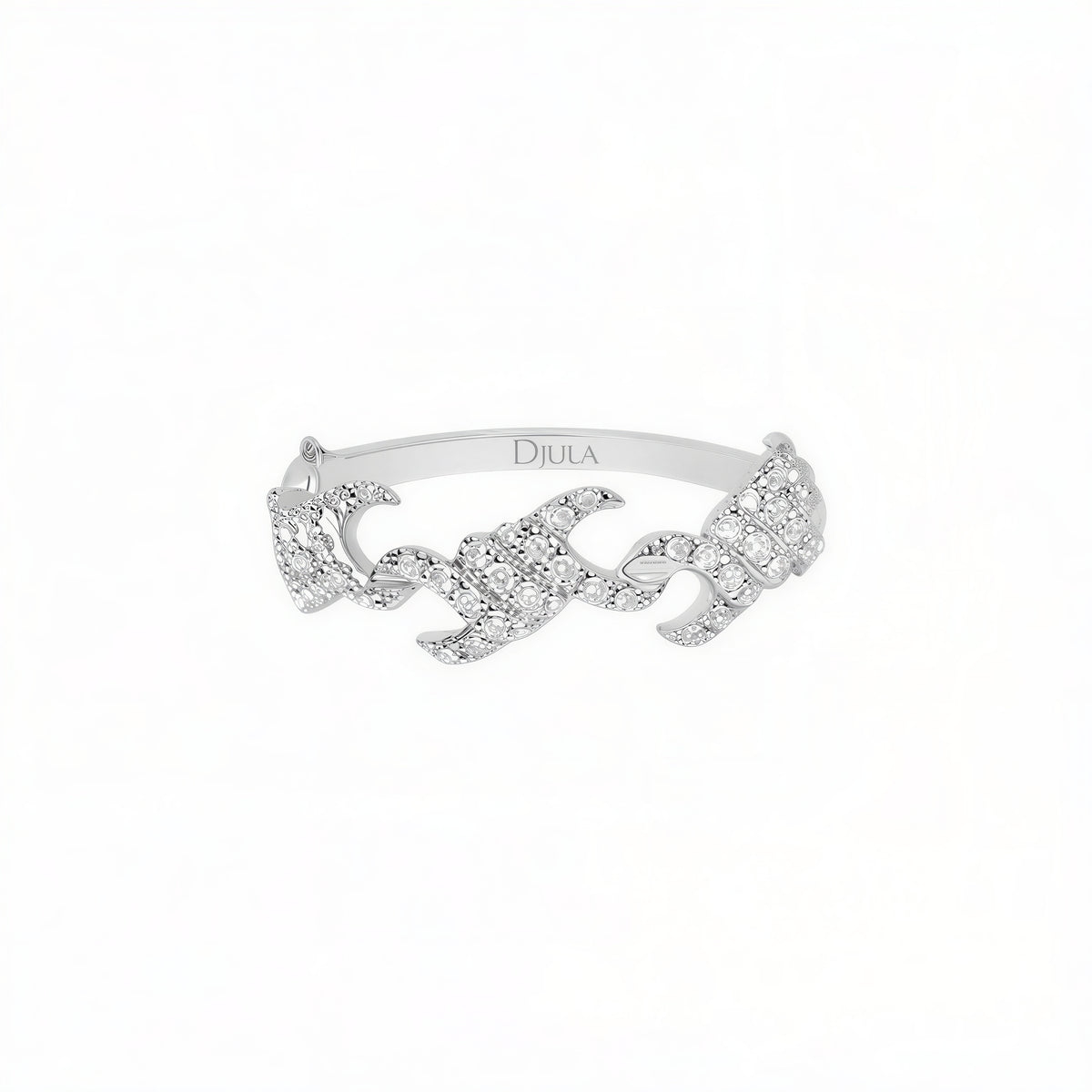 PT2_PrixTroca:650€_VentesTroca:0_QtyTroca:1_ST:0%_Bague Barbelé en Or blanc 18K sertie de diamants - Blanc