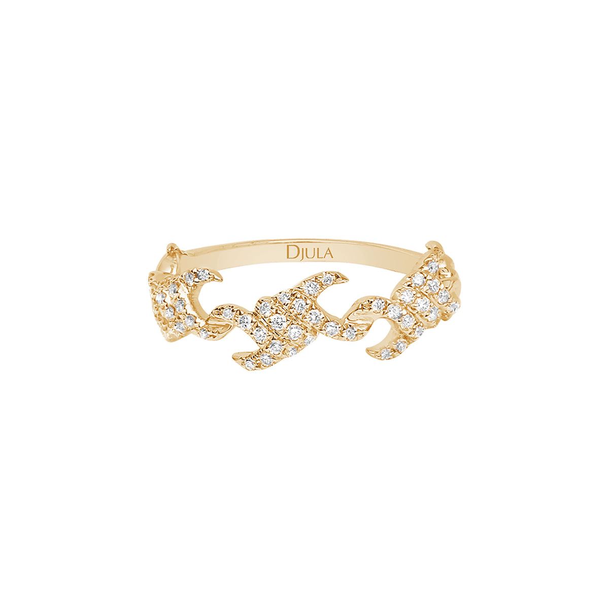 BAGUE BARBELE OR JAUNE