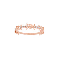 BAGUE BARBELE OR ROSE