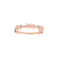 PrixTroca:420€_VentesTroca:0_QtyTroca:1_ST:0%_Bague Barbelé en Or rose 18K sertie de diamants - Rose