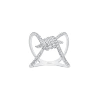 BAGUE BARBELE OR BLANC