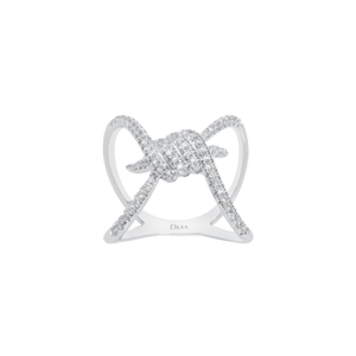 BAGUE BARBELE OR BLANC