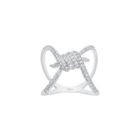 PrixTroca:995€_VentesTroca:0_QtyTroca:1_ST:0%_Bague Barbelé en Or blanc 18K sertie de diamants - Blanc