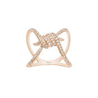 PT2_PrixTroca:995€_VentesTroca:0_QtyTroca:1_ST:0%_Bague Barbelé en Or jaune 18K sertie de diamants - Jaune