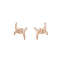 BOUCLES D OREILLES BARBELE OR ROSE
