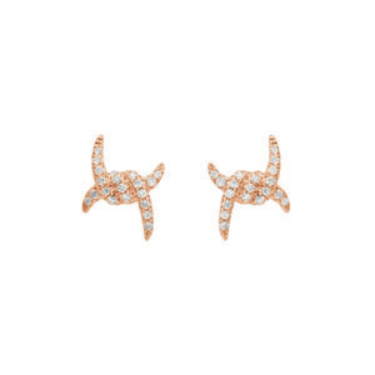 BOUCLES D OREILLES BARBELE OR ROSE