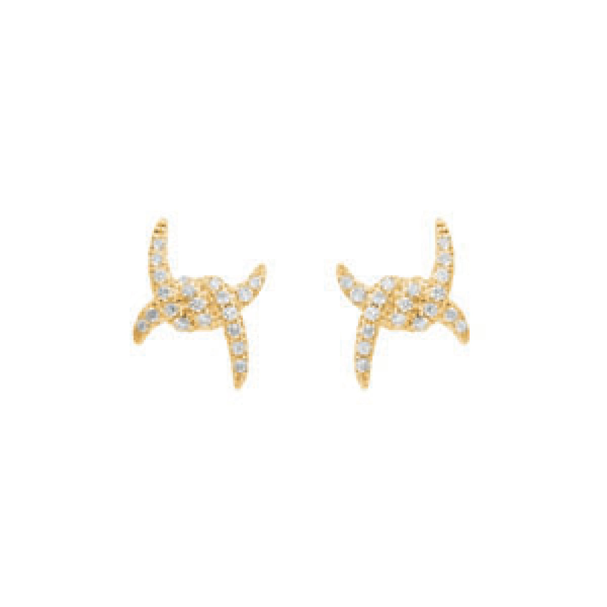 BOUCLES D OREILLES BARBELE OR JAUNE
