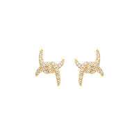 PT2_PrixTroca:525€_VentesTroca:0_QtyTroca:1_ST:0%_Puces d'oreilles Barbelé en Or jaune 18K sertie de diamants - Jaune