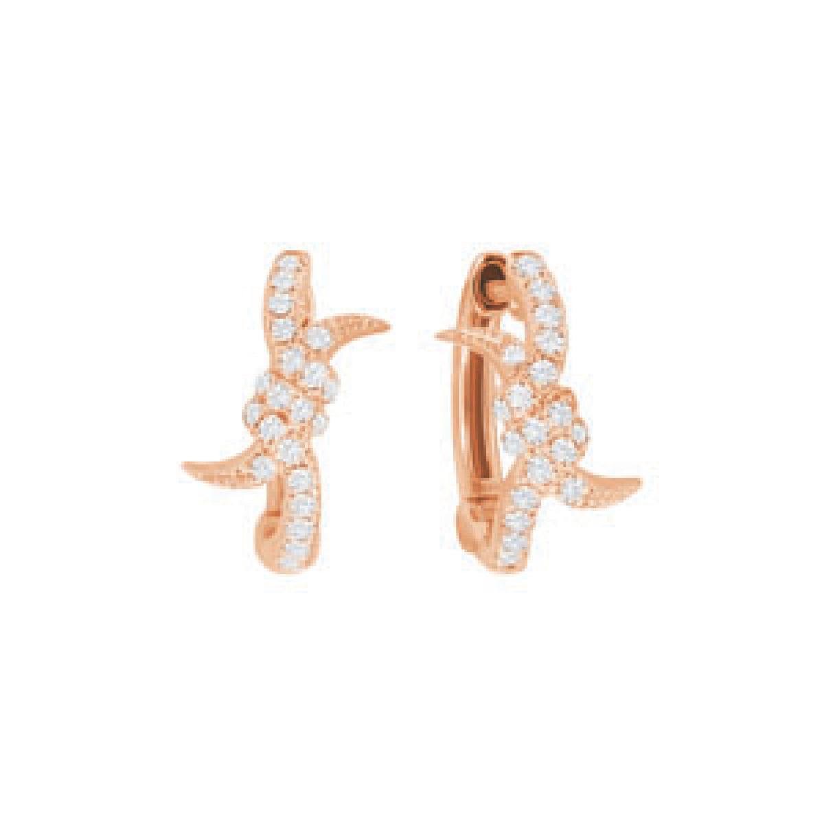BOUCLES D OREILLES BARBELE OR ROSE