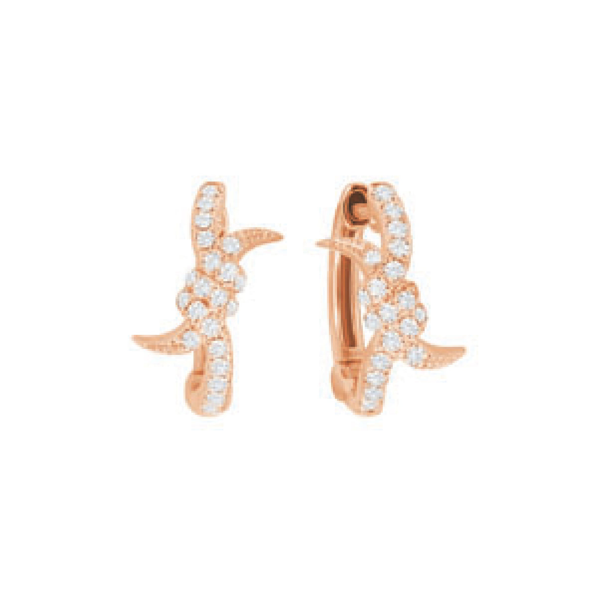 PT2_PrixTroca:545€_VentesTroca:0_QtyTroca:1_ST:0%_Boucles d'oreilles Barbelé en Or rose 18K serties de diamants - Rose