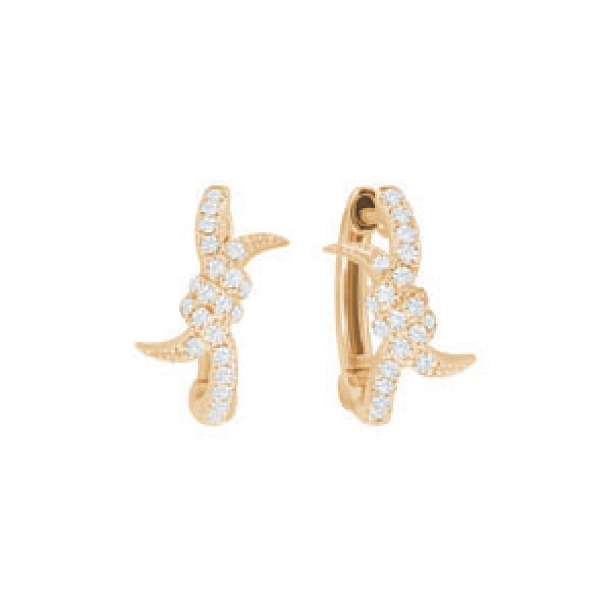 BOUCLES D OREILLES BARBELE OR JAUNE