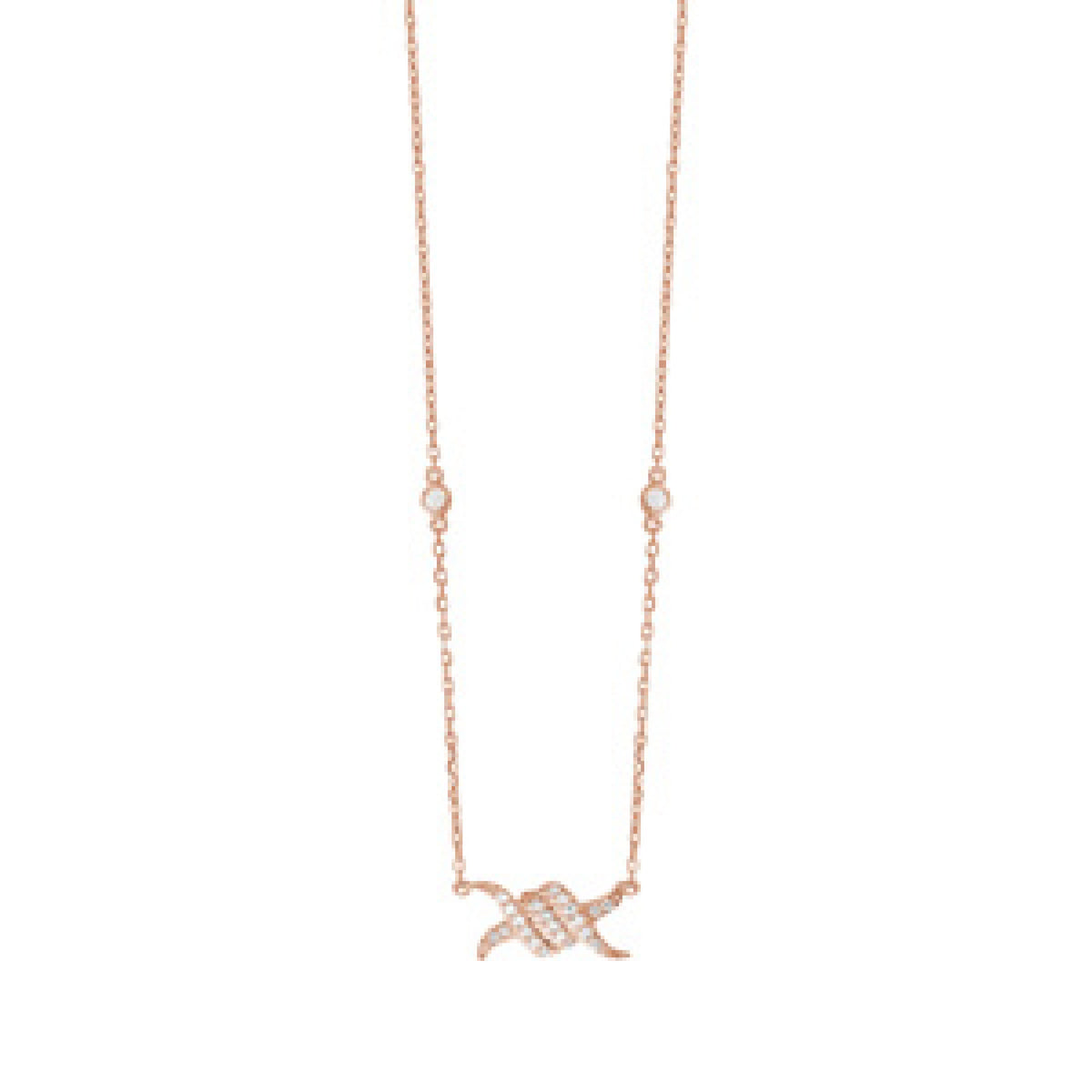 COLLIER BARBELE OR ROSE