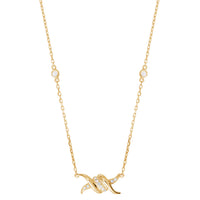 COLLIER BARBELE OR JAUNE