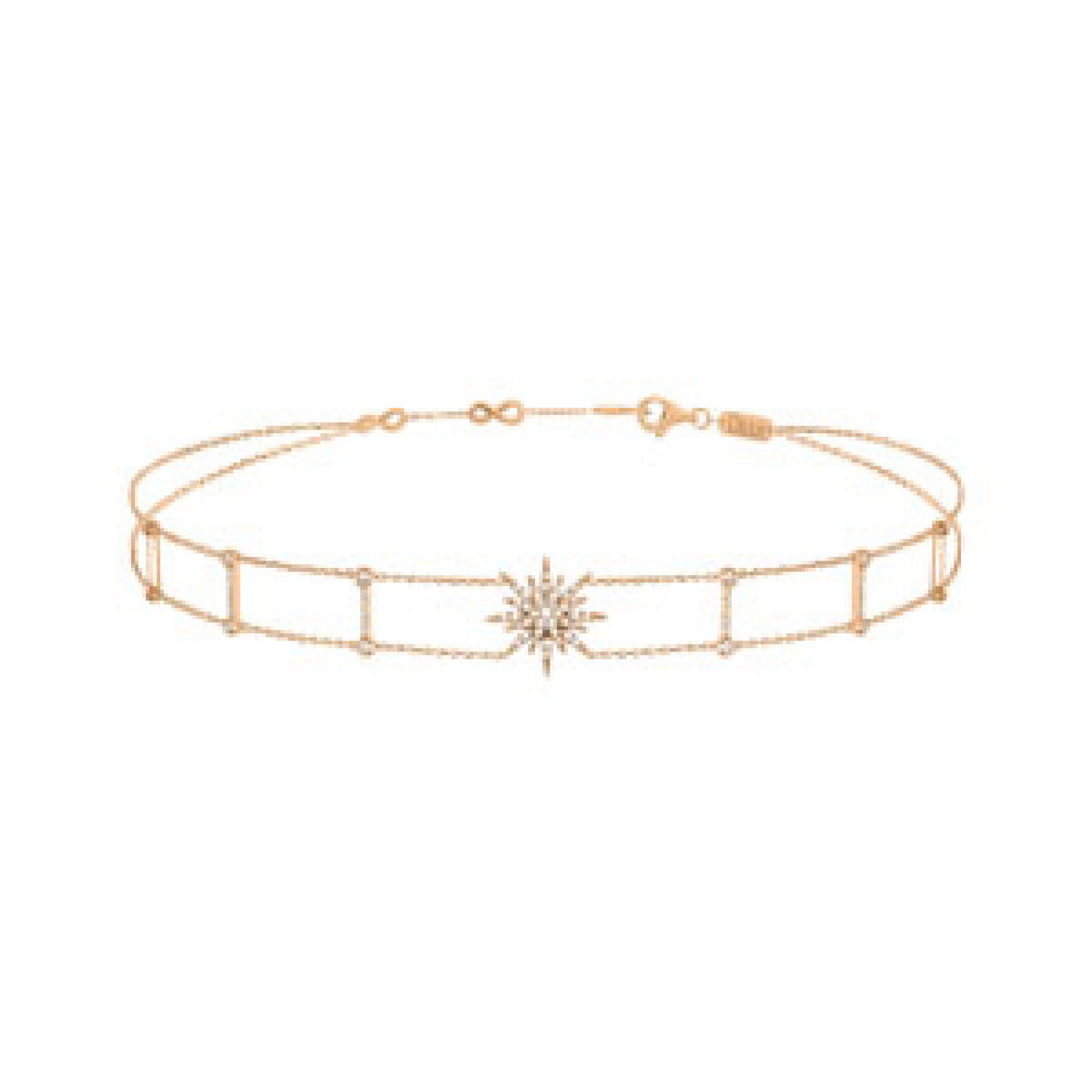 COLLIER SOLEIL OR ROSE