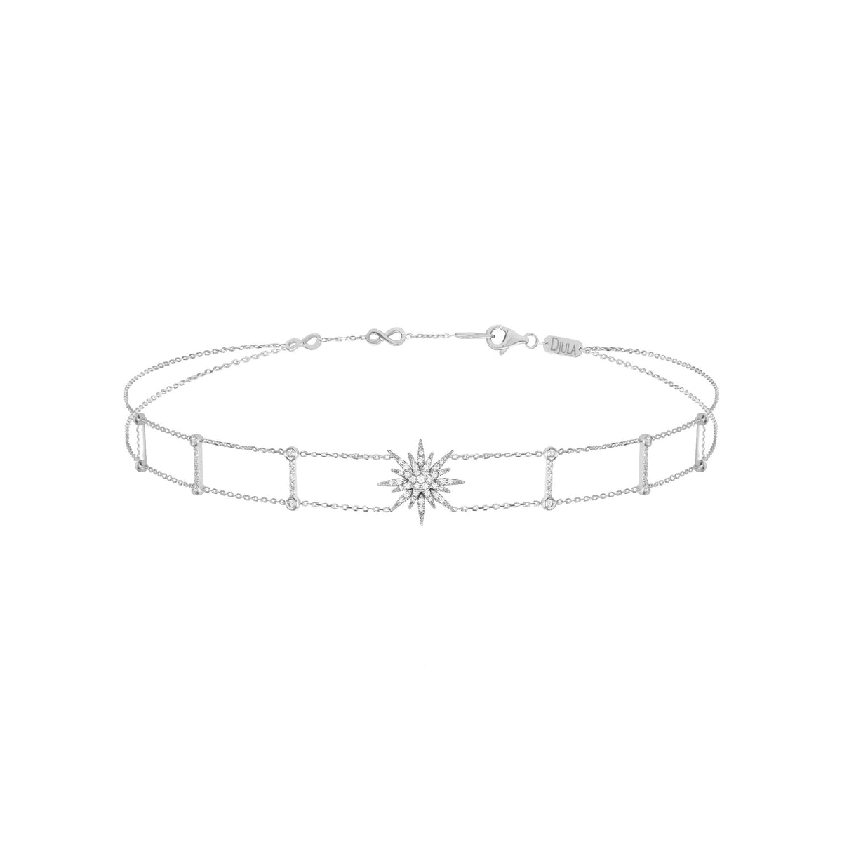 PrixTroca:835€_VentesTroca:0_QtyTroca:1_ST:0%_Collier Soleil en Or blanc 18K sertie de diamants - Blanc