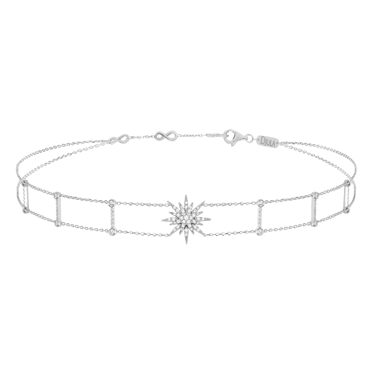 PrixTroca:835€_VentesTroca:0_QtyTroca:1_ST:0%_Collier Soleil en Or blanc 18K sertie de diamants - Blanc