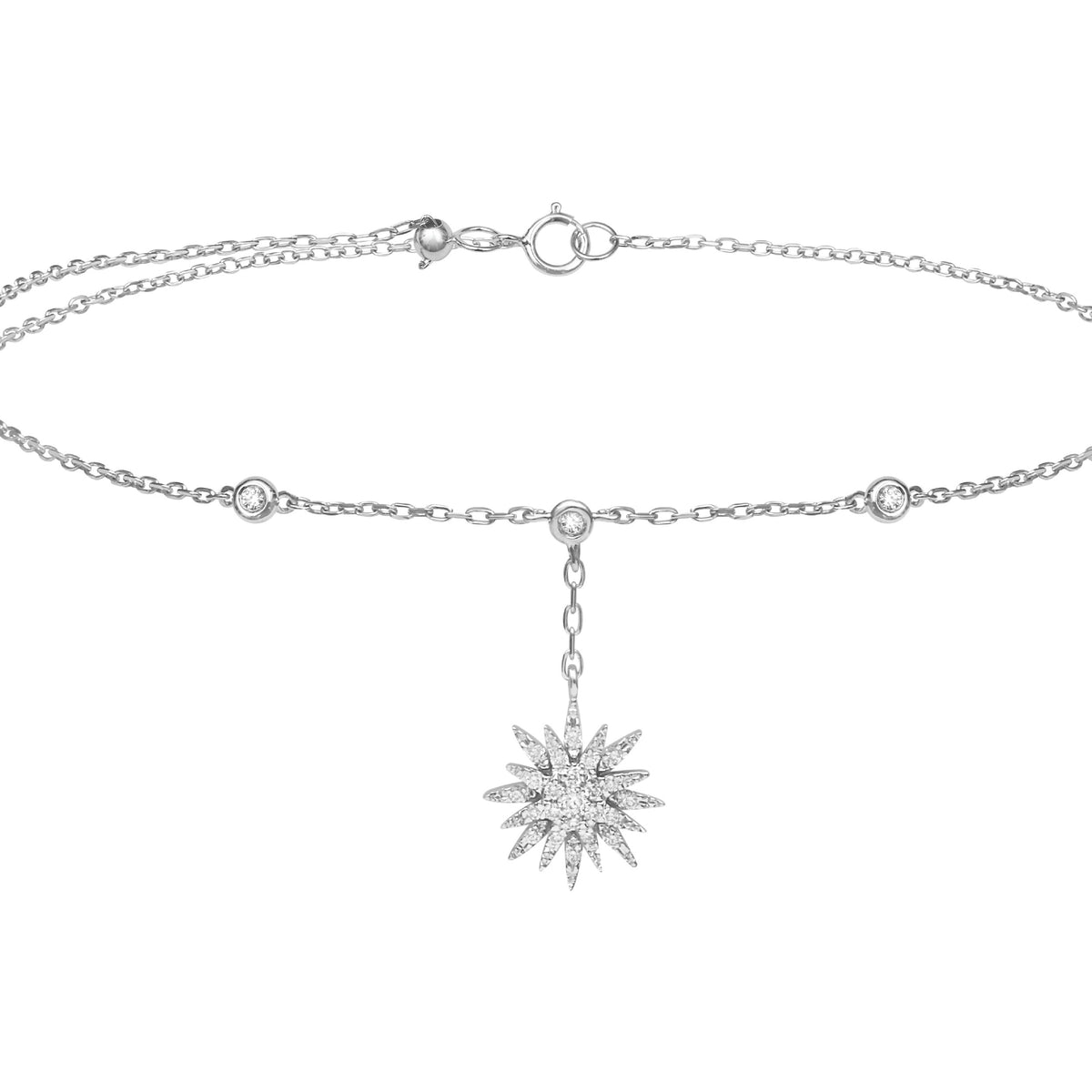 BRACELET SOLEIL OR BLANC