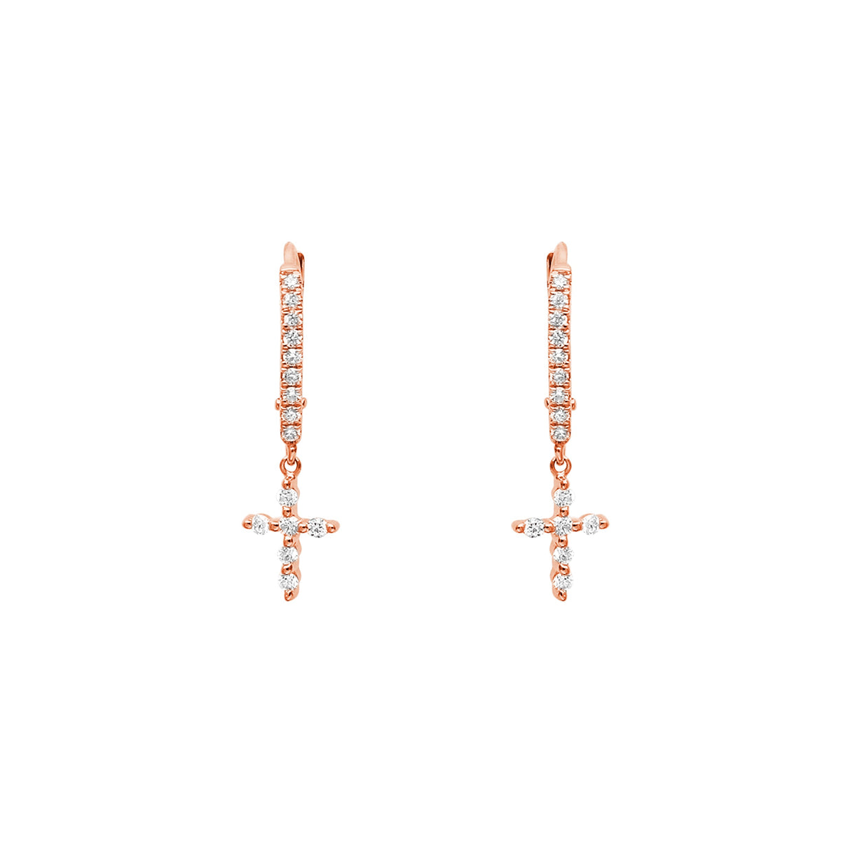 BOUCLES D OREILLES  OR ROSE