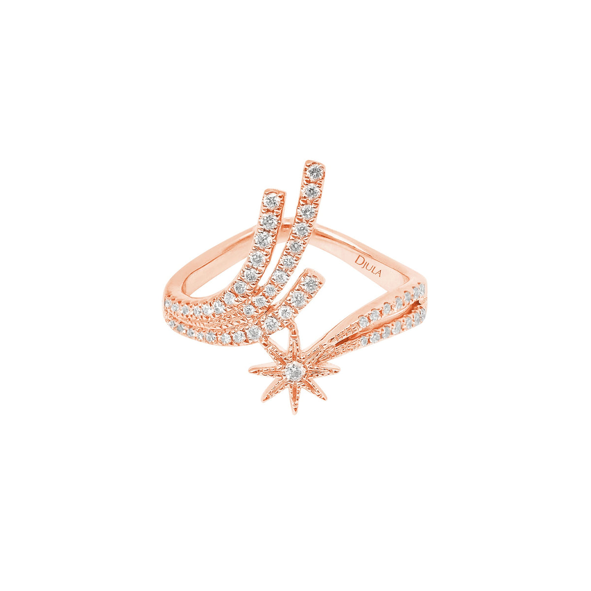 PrixTroca:560€_VentesTroca:0_QtyTroca:1_ST:0%_Bague de phallange Constellation en Or rose 18K sertie de diamants - Rose