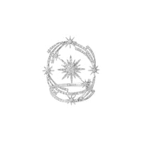BAGUE CONSTELLATION OR BLANC