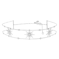 COLLIER SOLEIL OR BLANC