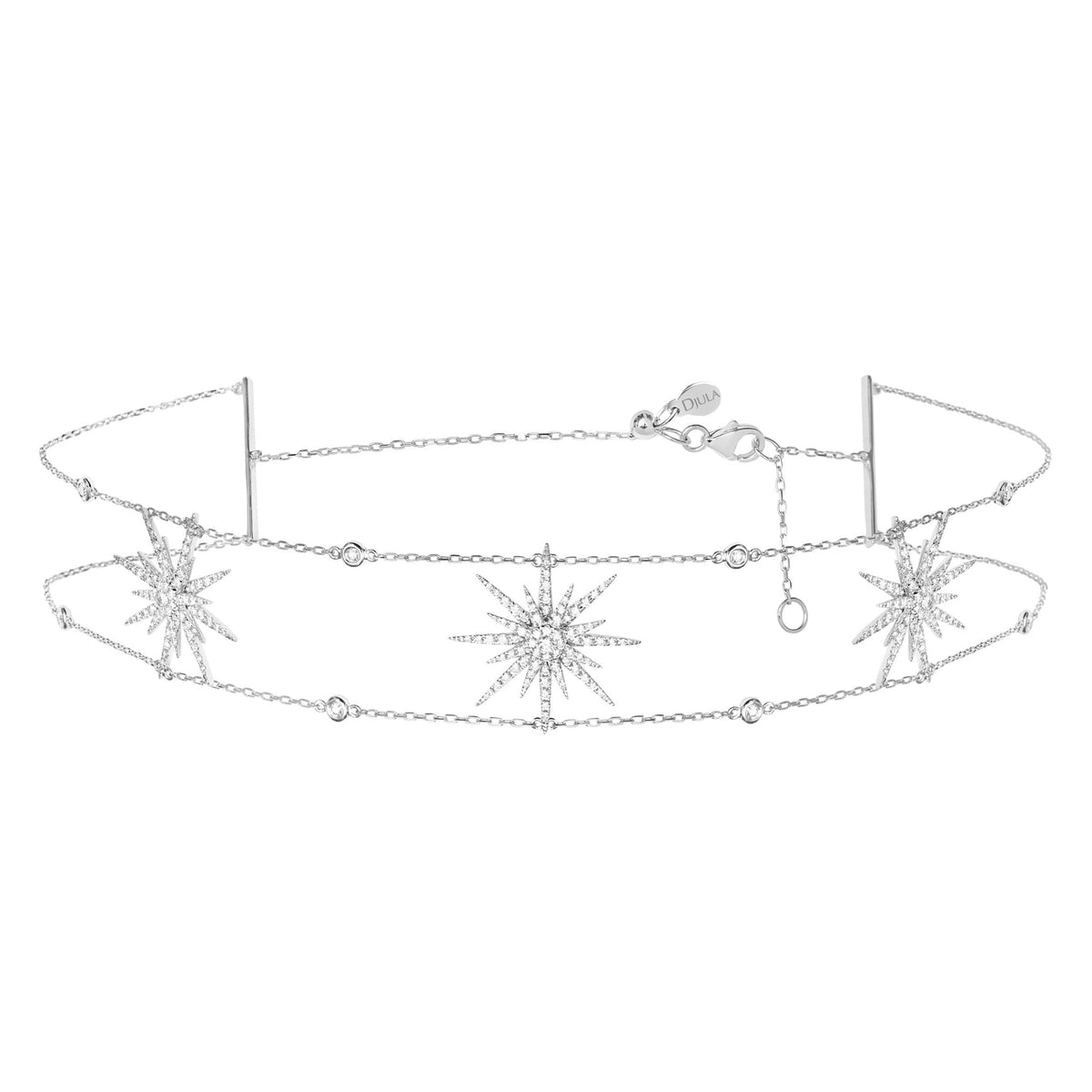 COLLIER SOLEIL OR BLANC