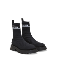 Bottines en maille  - Noir
