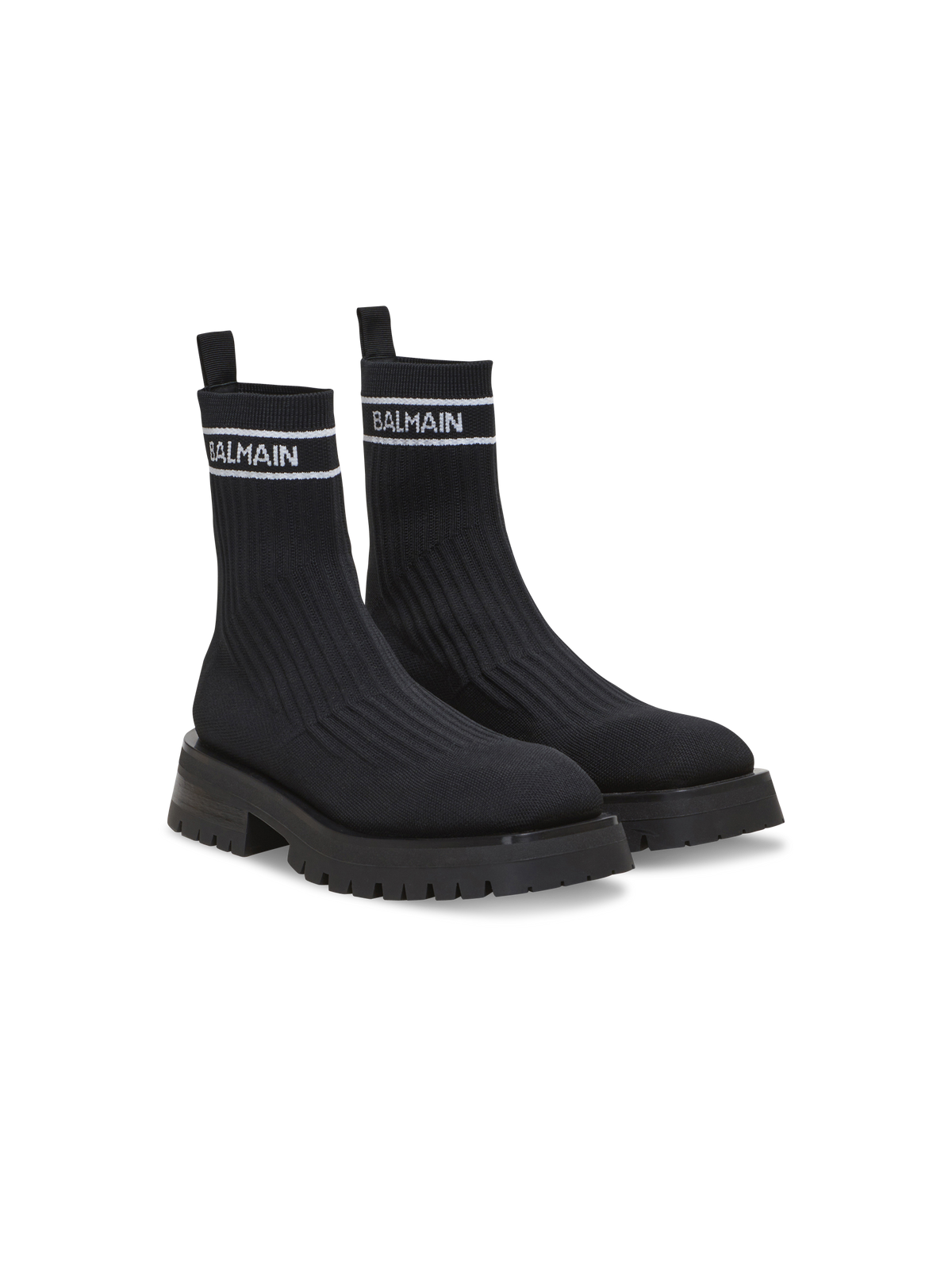 Bottines en maille  - Noir