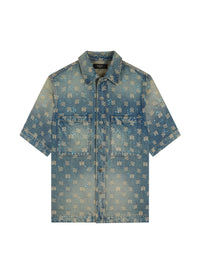 Ma Paisley Crystal Burst short-sleeved shirt - Antique Indigo