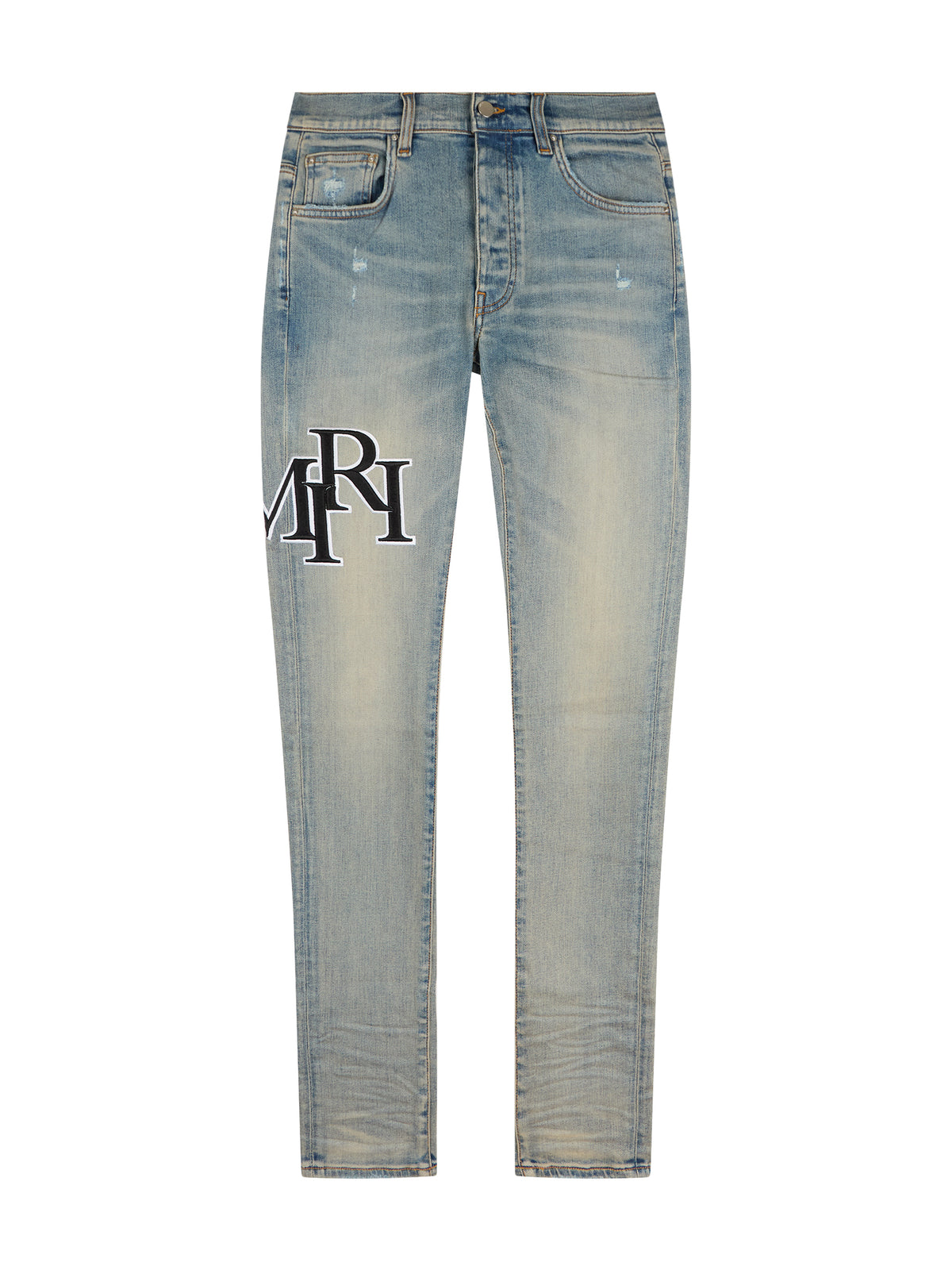 Pantalon avec logo brodé en denim - Vintage Indigo