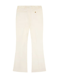 Kick flared wool trousers - Alabaster