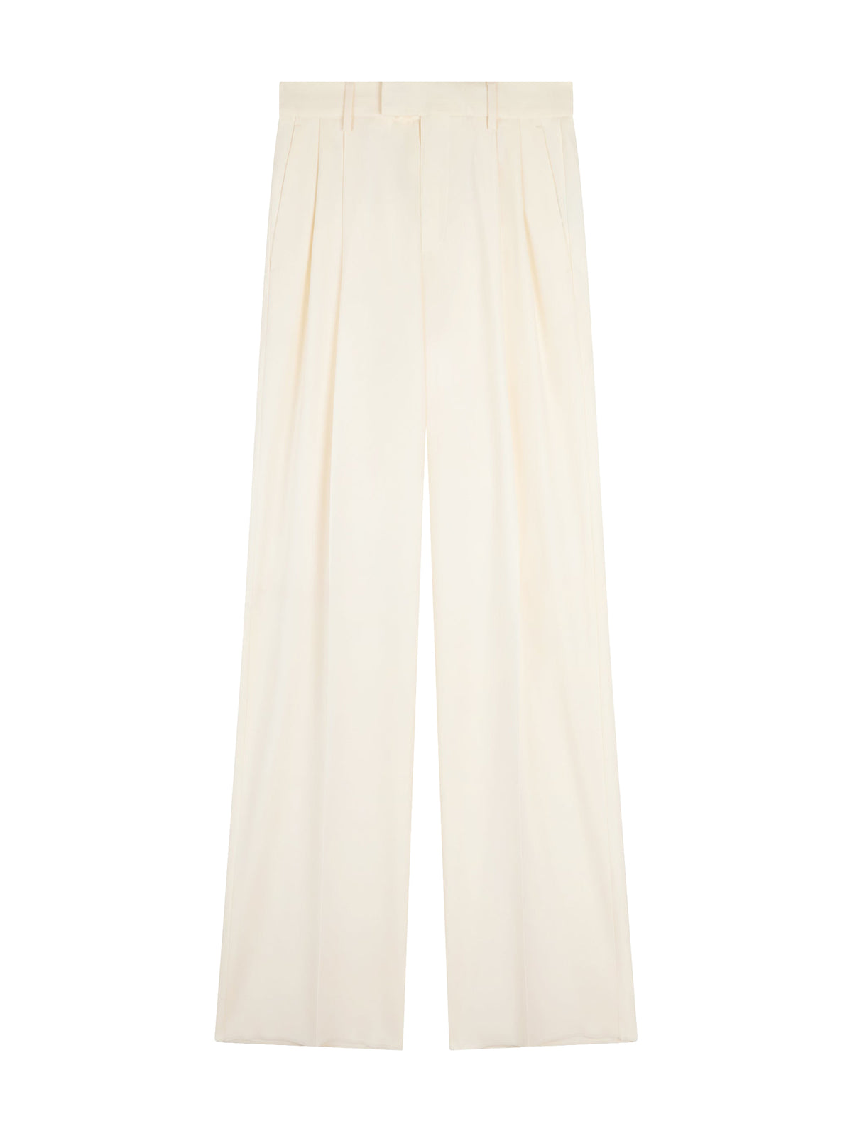Pantalon à double pli en laine - Alabaster