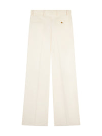Pantalon à double pli en laine - Alabaster