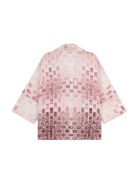 Chemise Bowling avec bande dégradée en soie - Pink