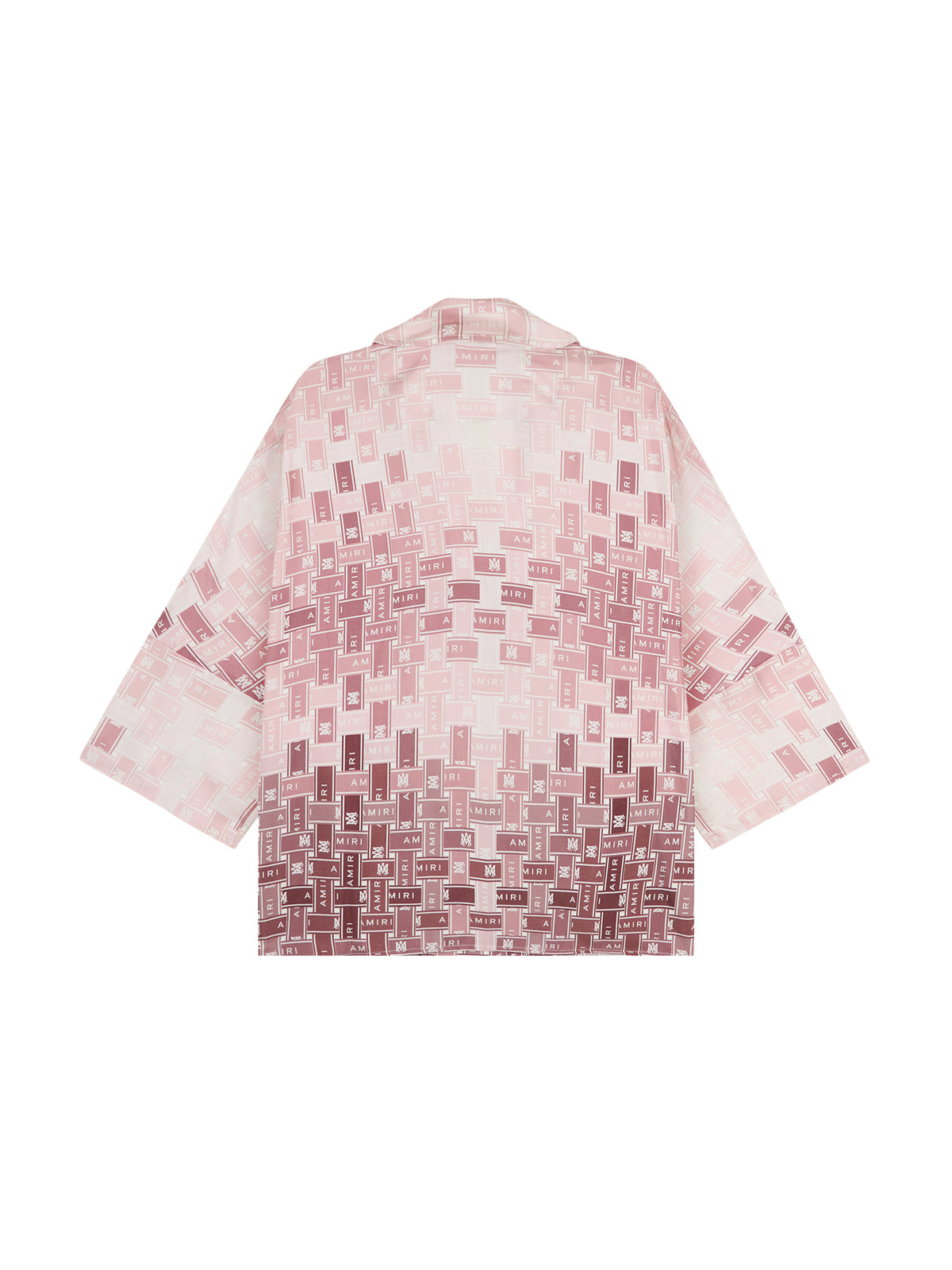 Chemise Bowling avec bande dégradée en soie - Pink