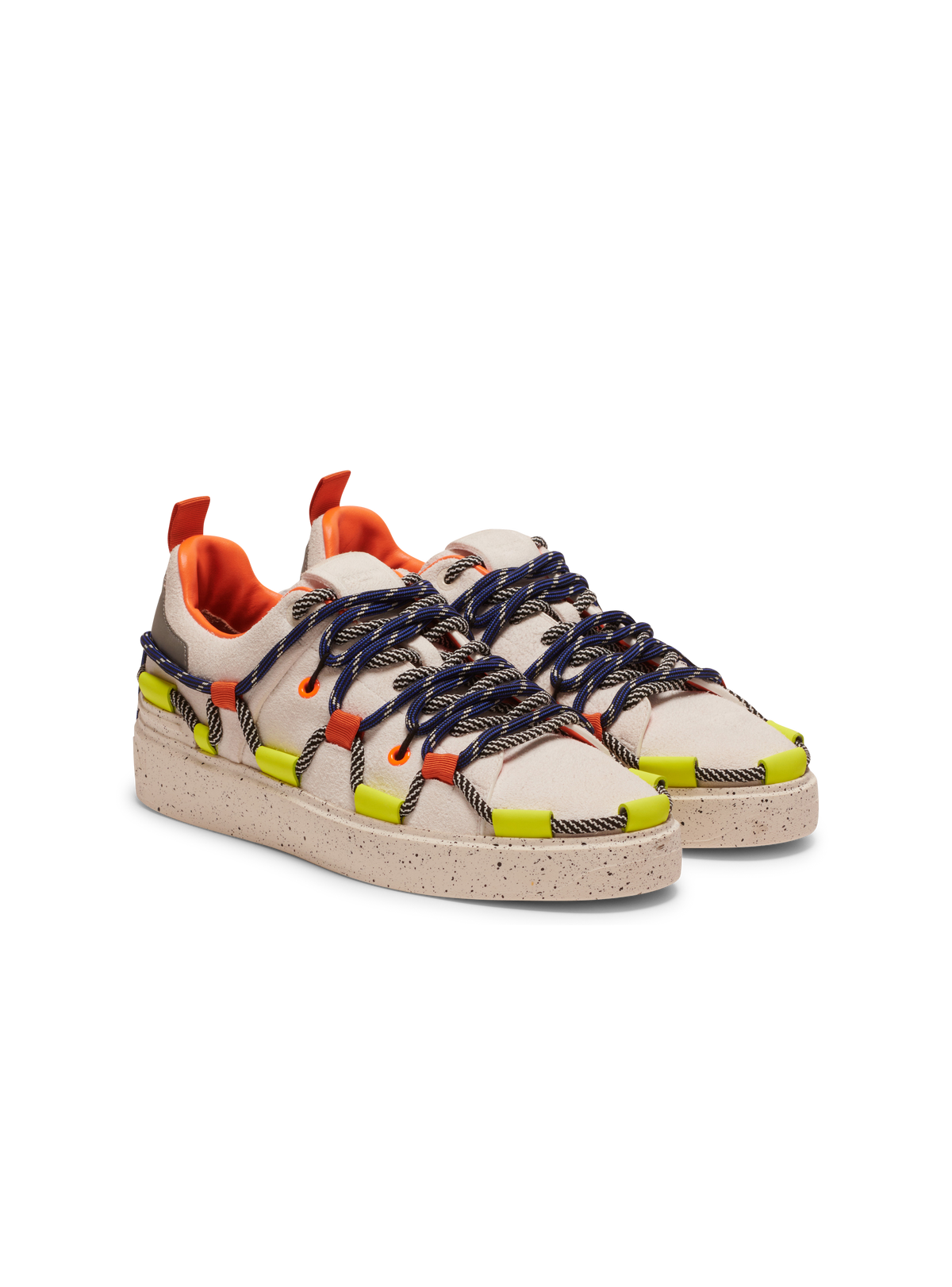 B-court baskets lacets en suède - Multicolore