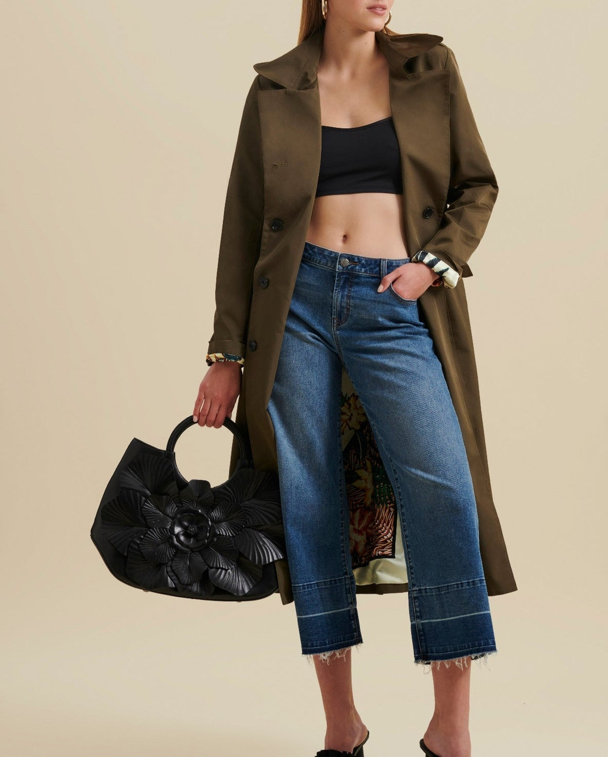 Trench-coat Amaltea - Safari Green