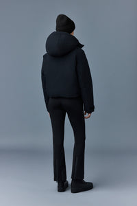 Parka courte Amanda à capuche en duvet - Black