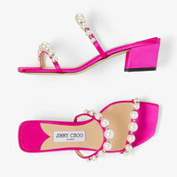 Mules Amara 45 - Fuchsia & White