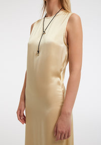 Robe midi Amara asymétrique - Champagne