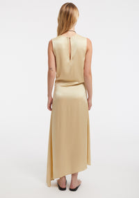Robe midi Amara asymétrique - Champagne