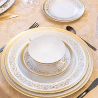 Assiette à dîner Ambassade en porcelaine - Or