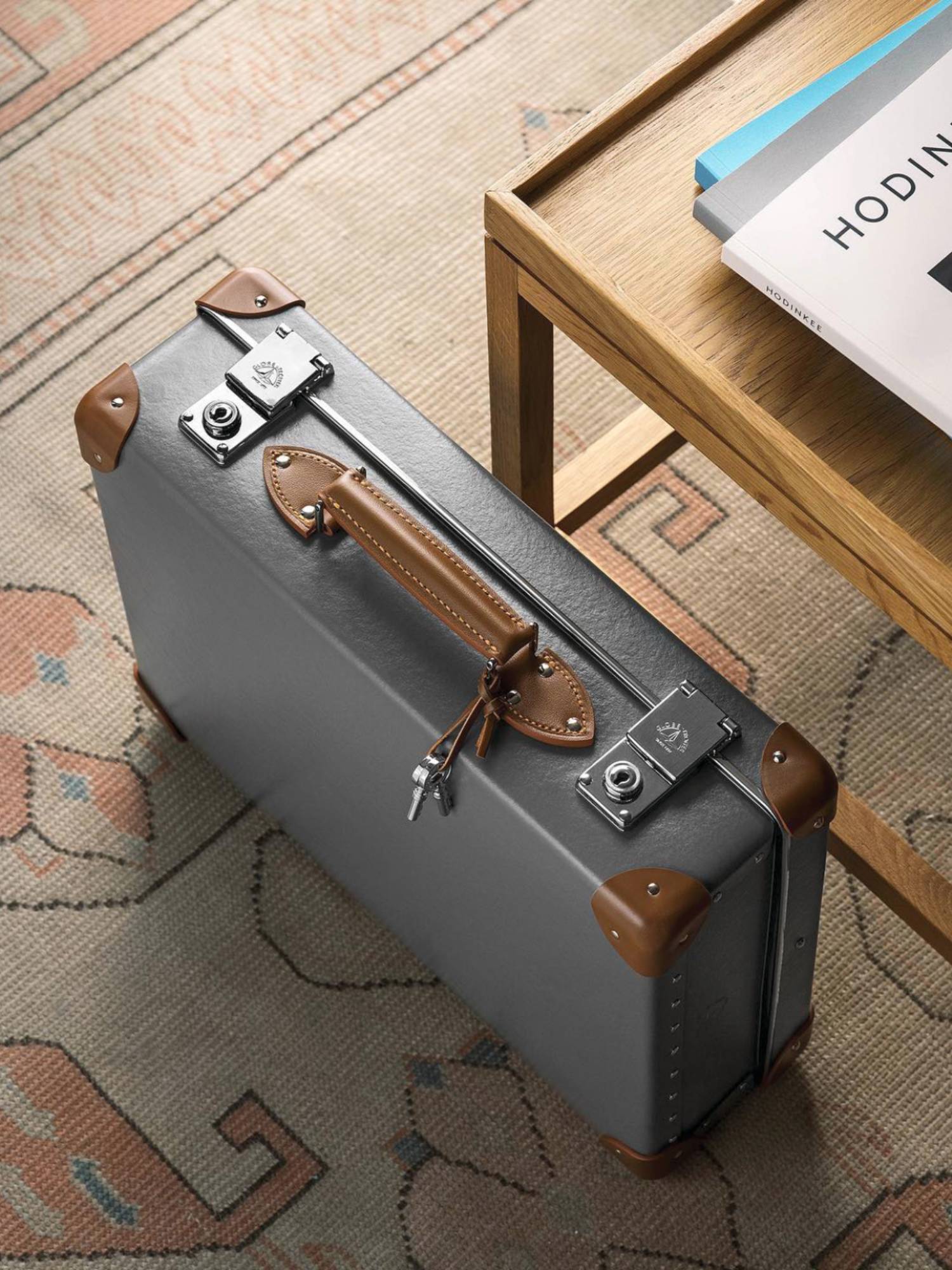 Porte-documents Centenary - Gris & Caramel & Chrome
