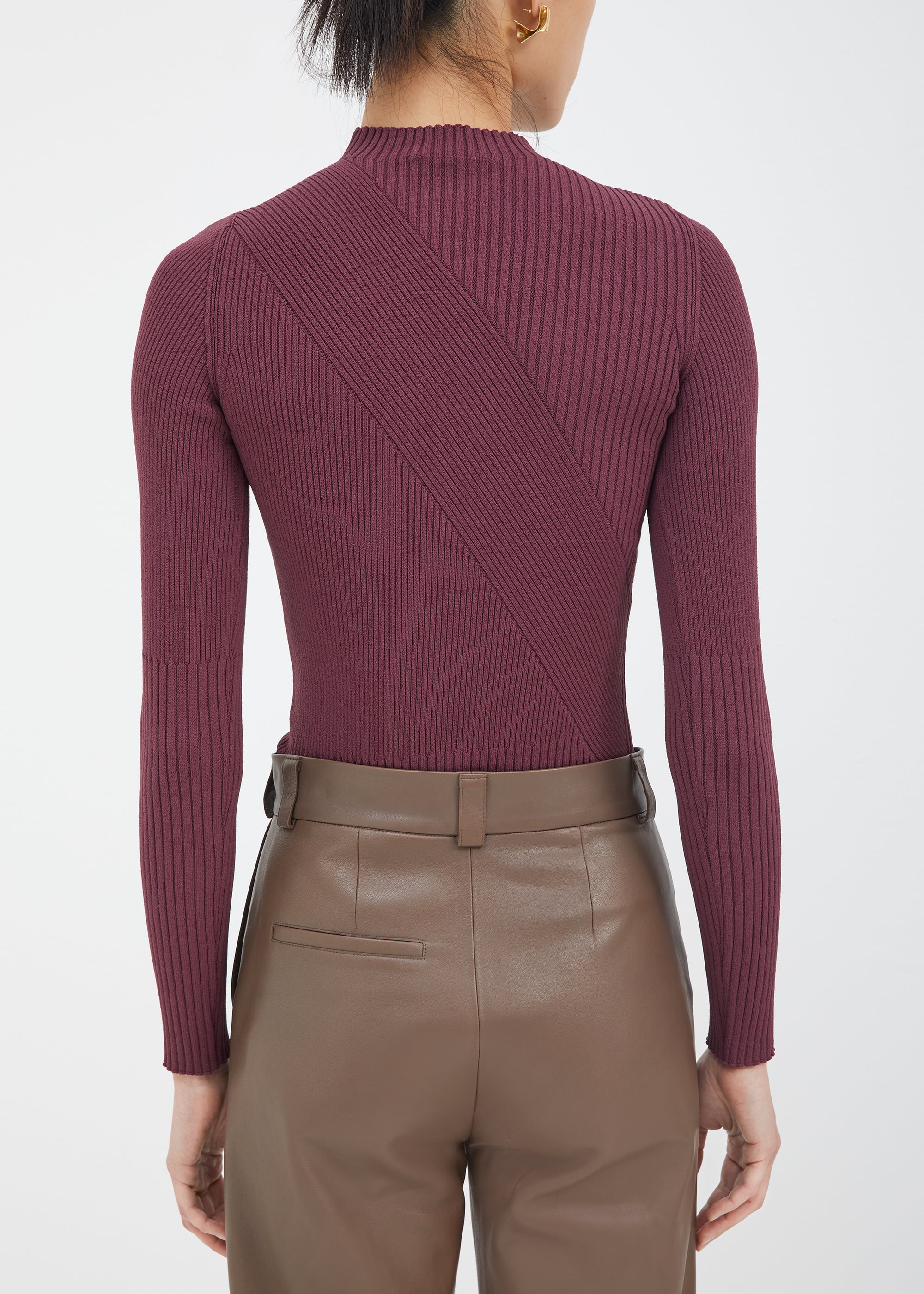 Pull Amelia à manches longues - Burgundy