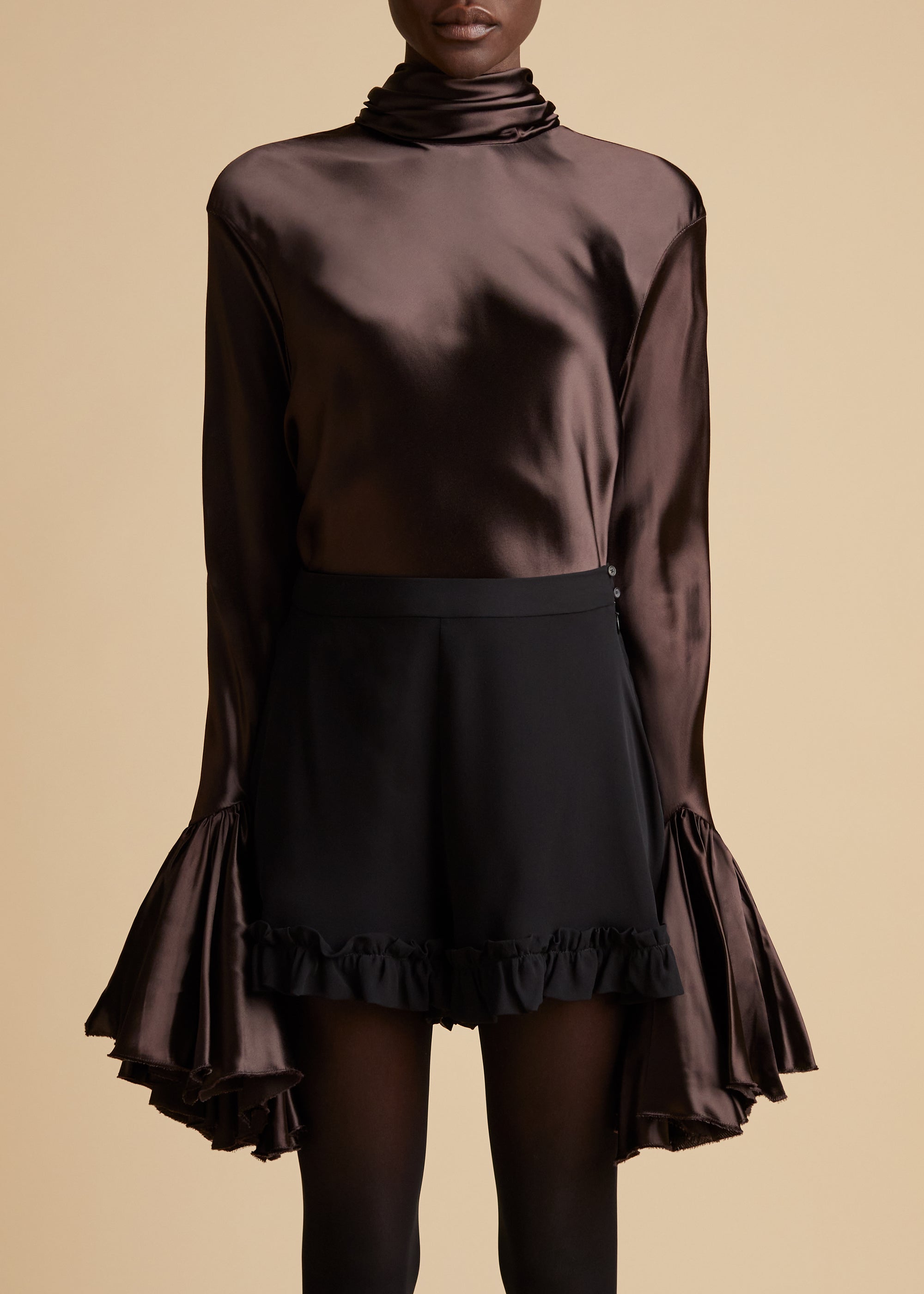 Amelia top - Dark Brown