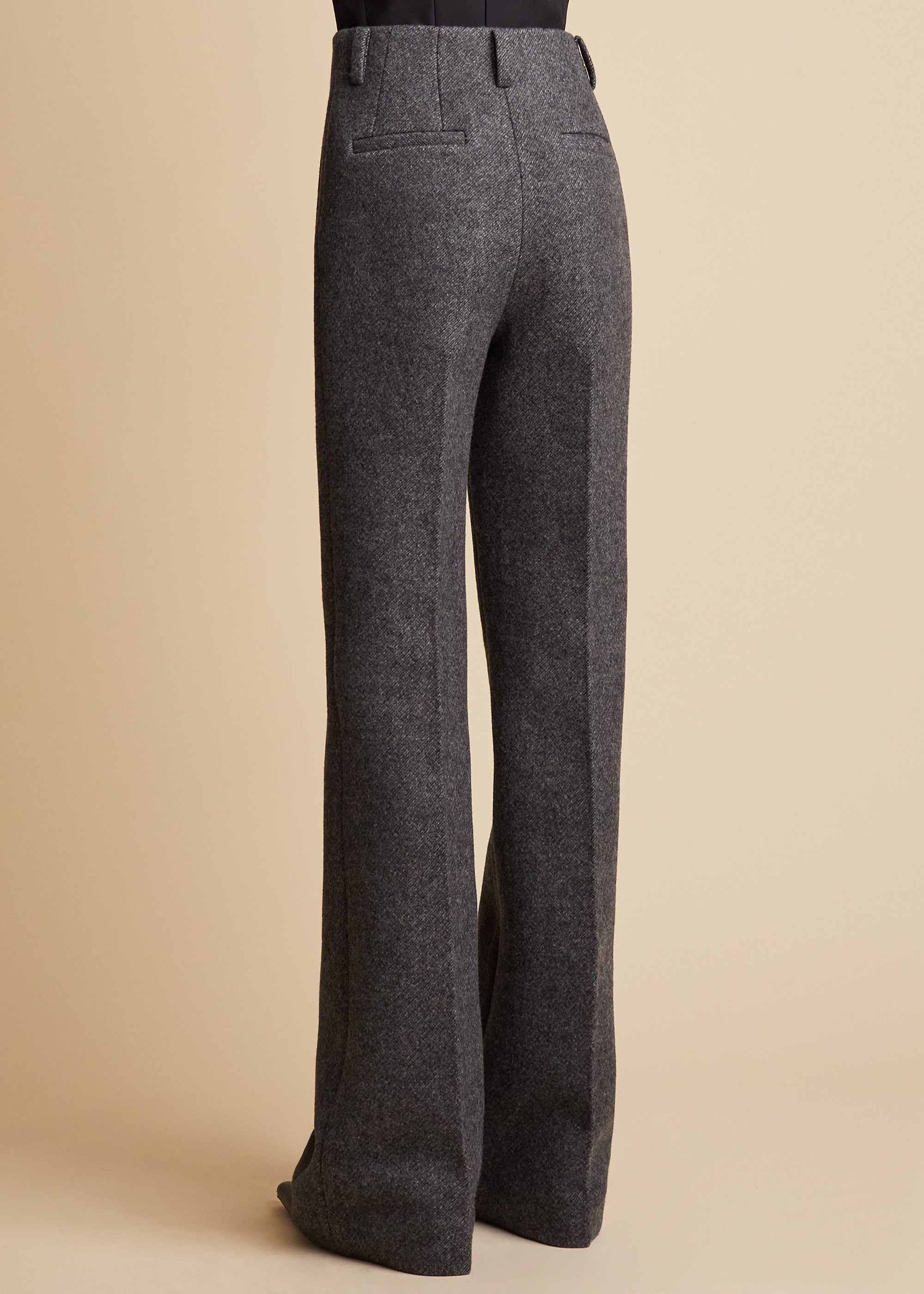 Amelie pant in wool - Heather Grey